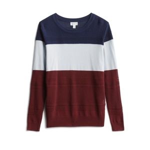 Market & Spruce Rowan Textured Cotton Blend Pullover | Large